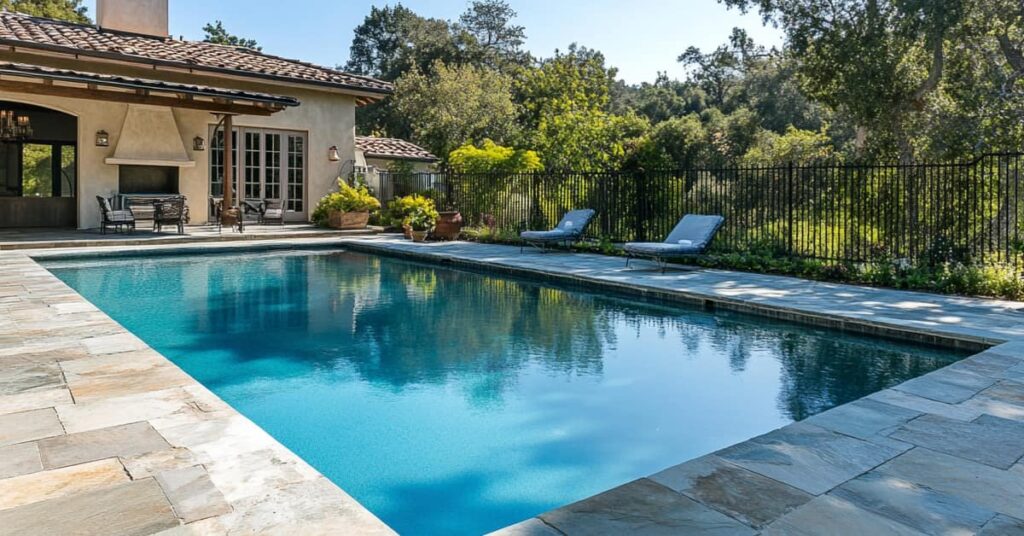 pool with fence, concept of Pool Laws, Regulations, & Requirements in California