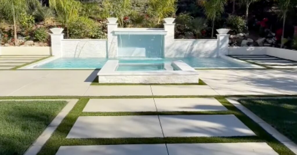 pool, deck, waterfall, pool upgrades, Southern California by Majestic Pool Construction