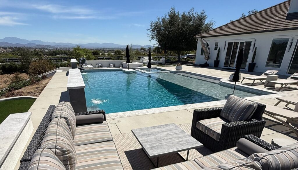 pool, lounge seating, by pool builder in upland ca